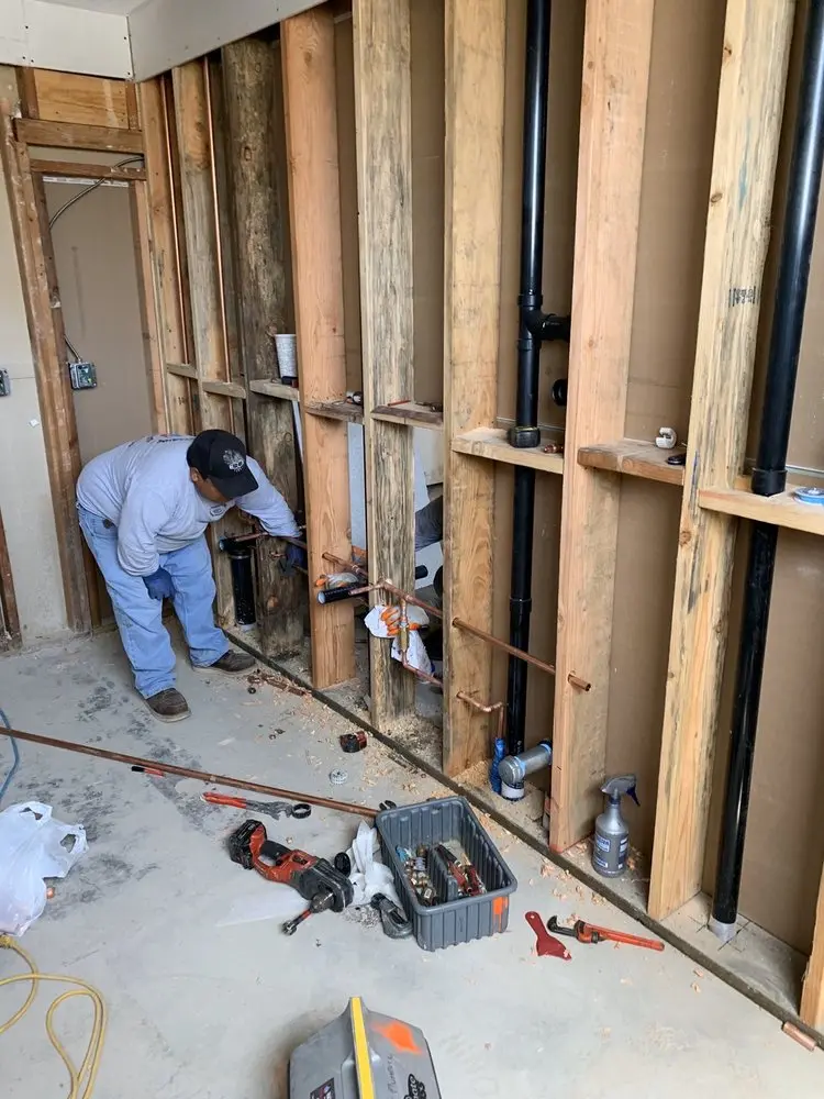 Commercial rough-in plumbing for Water Heater Replacement in Chesterfield Shores
